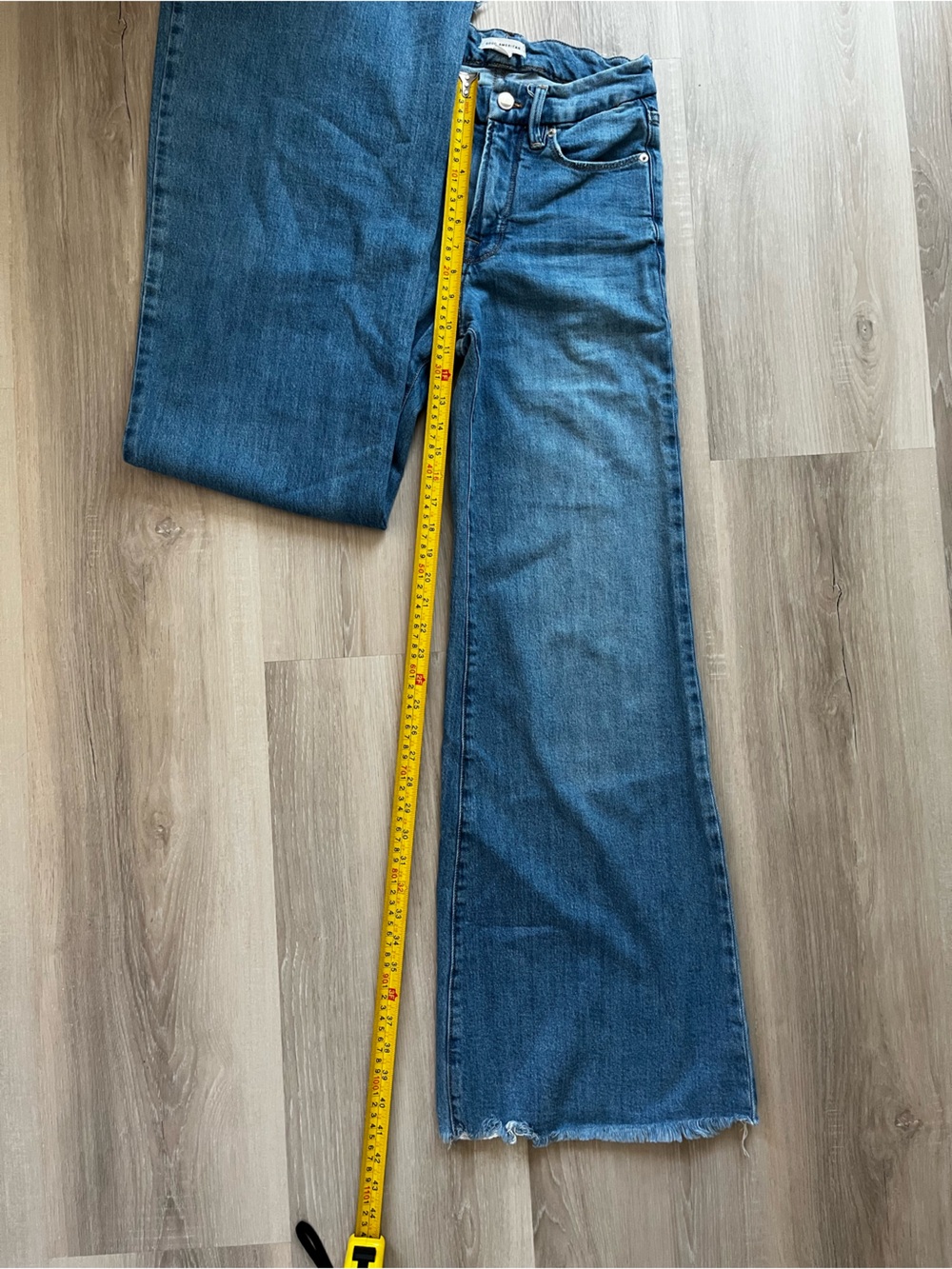 Good American Good Waist Palazzo wide-leg Jeans indigo 2 26 - Picture 5 of 6